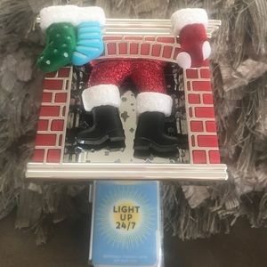 Bath & Body Works 2021 Holiday Santa Fireplace Wallflower Plugin with nightlight
